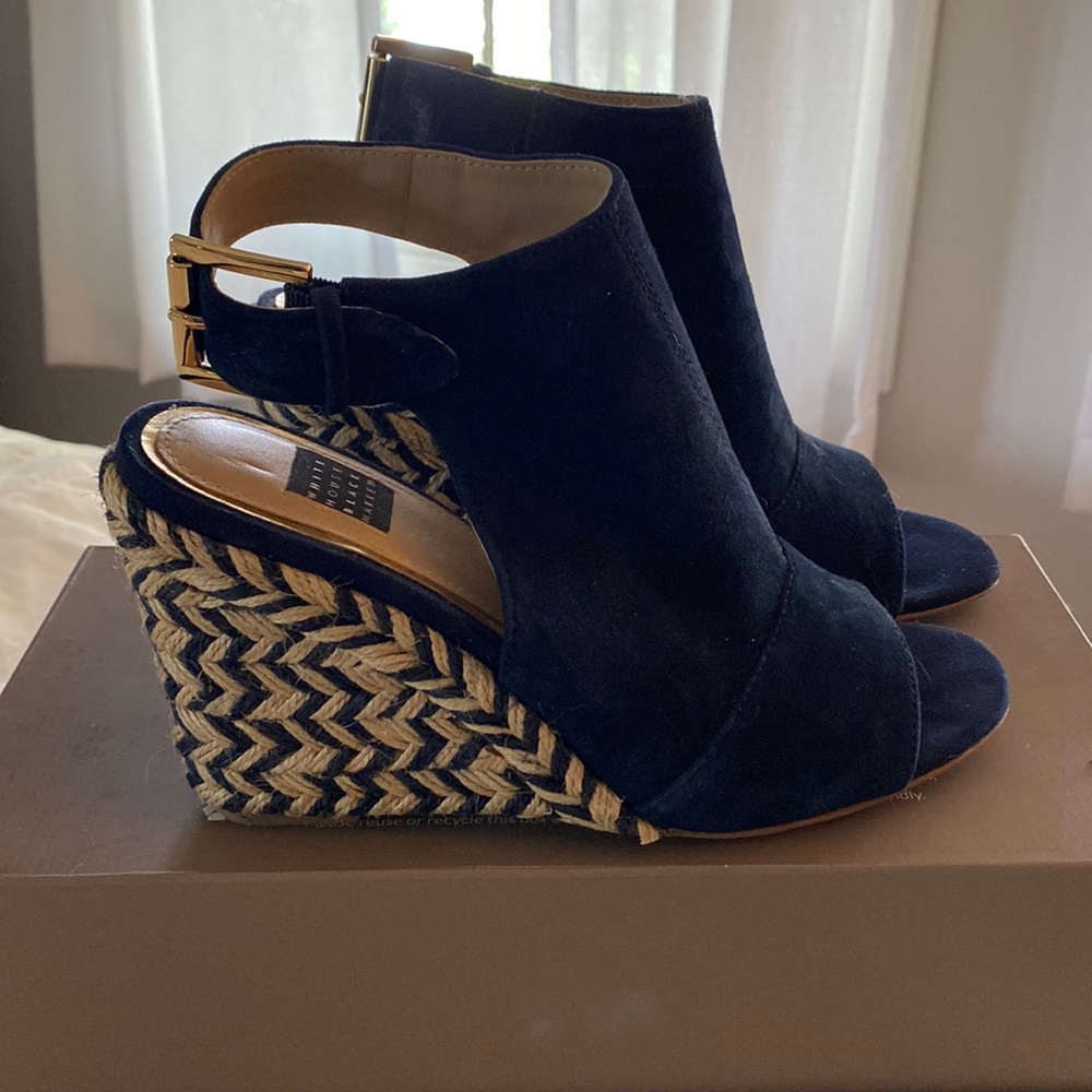 WHBM Navy Blue Wedge